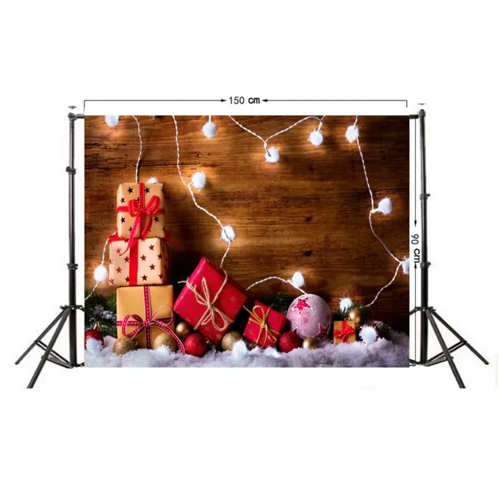 Hot Sale Background Cloth Classic Delicate Christmas Star Wooden Board Photography Backdrop Studio Background Photo Decor