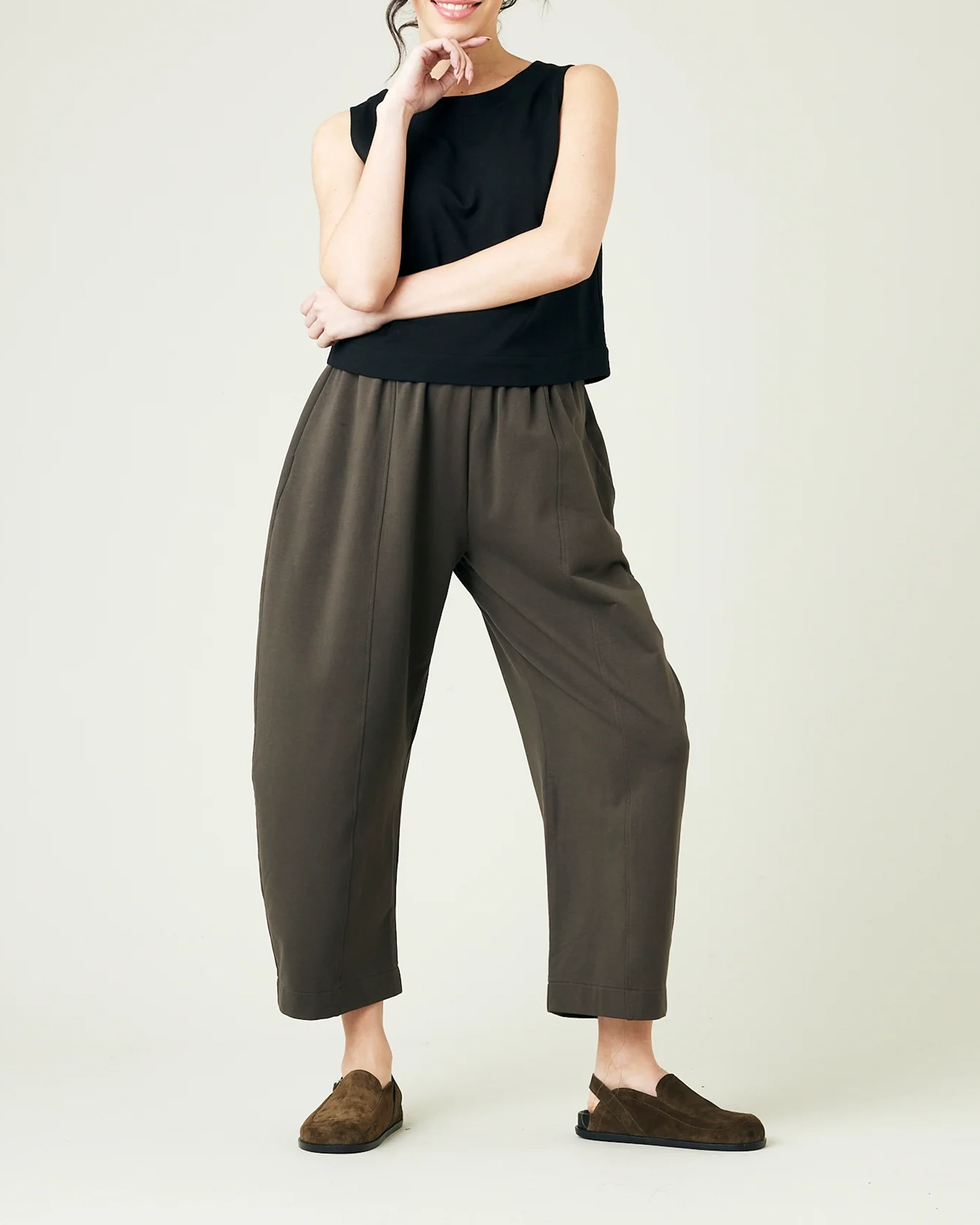 ESPRESSO JERSEY TROUSERS