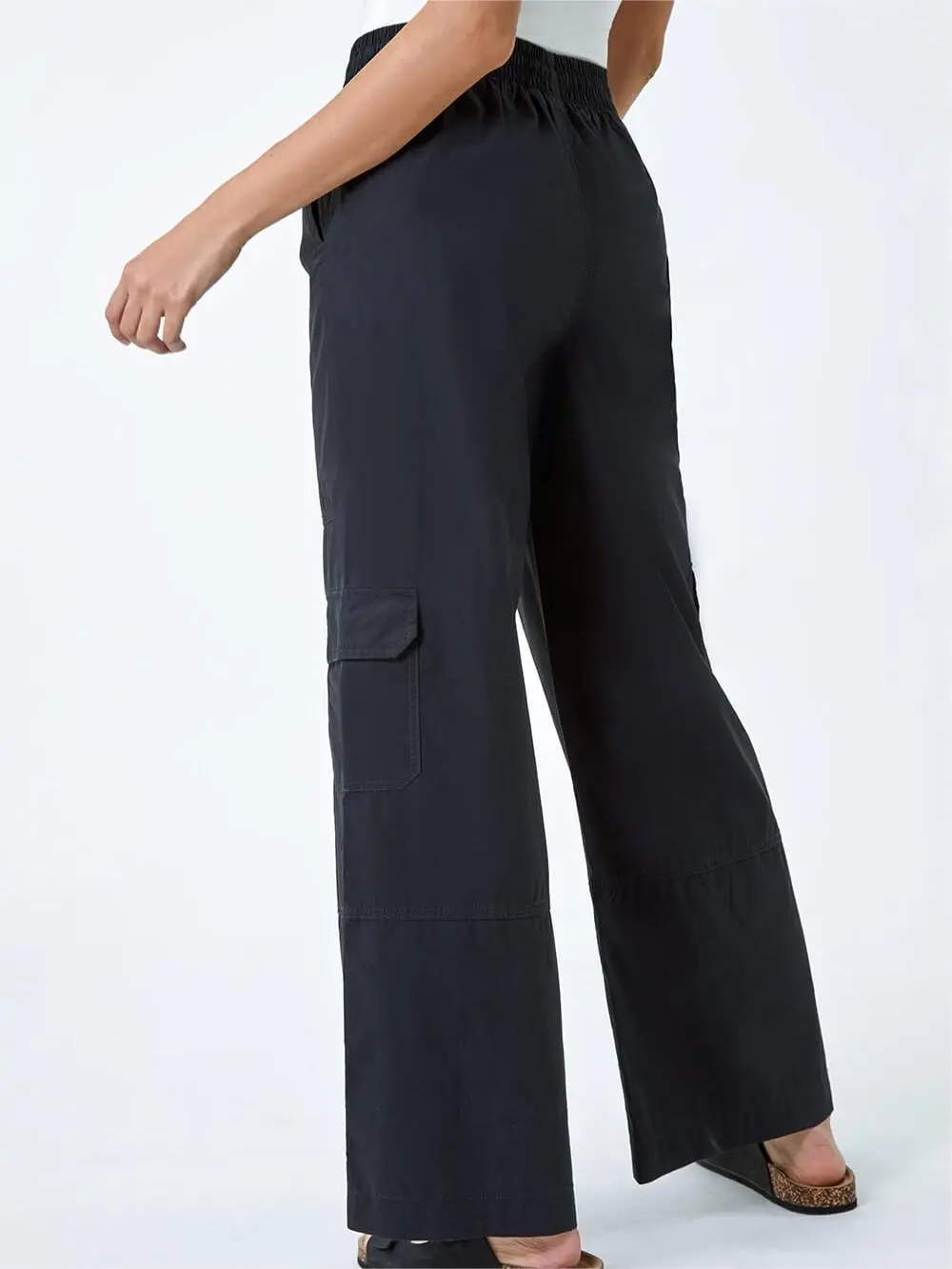 Black cargo trousers