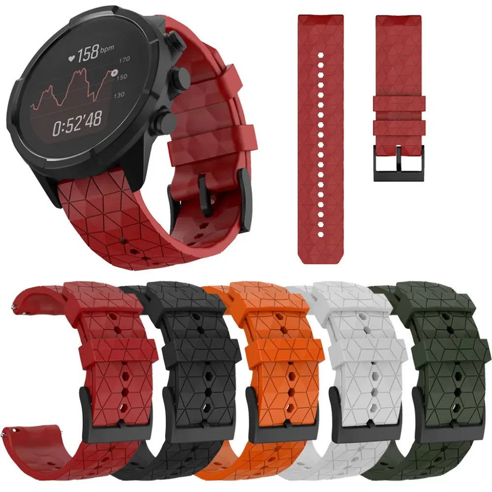 Replacement Silicone Replacement Sport WristStrap Watch Band for SUNTO 9/ Baro Smart Watch Sports Wristband Accessories