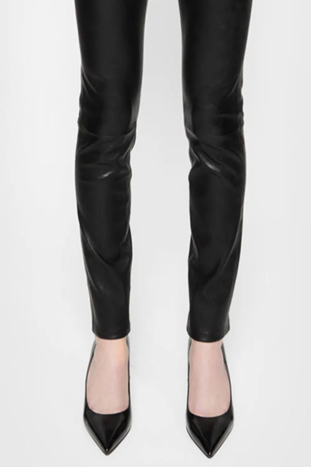 Women's Black Leather Trousers