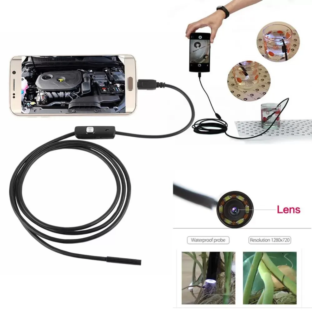 10m130 Million 7mm Android Mobile Phone Endoscope Android Mobile Phone Endo Waterproof Micro Camera Vehicle Detector