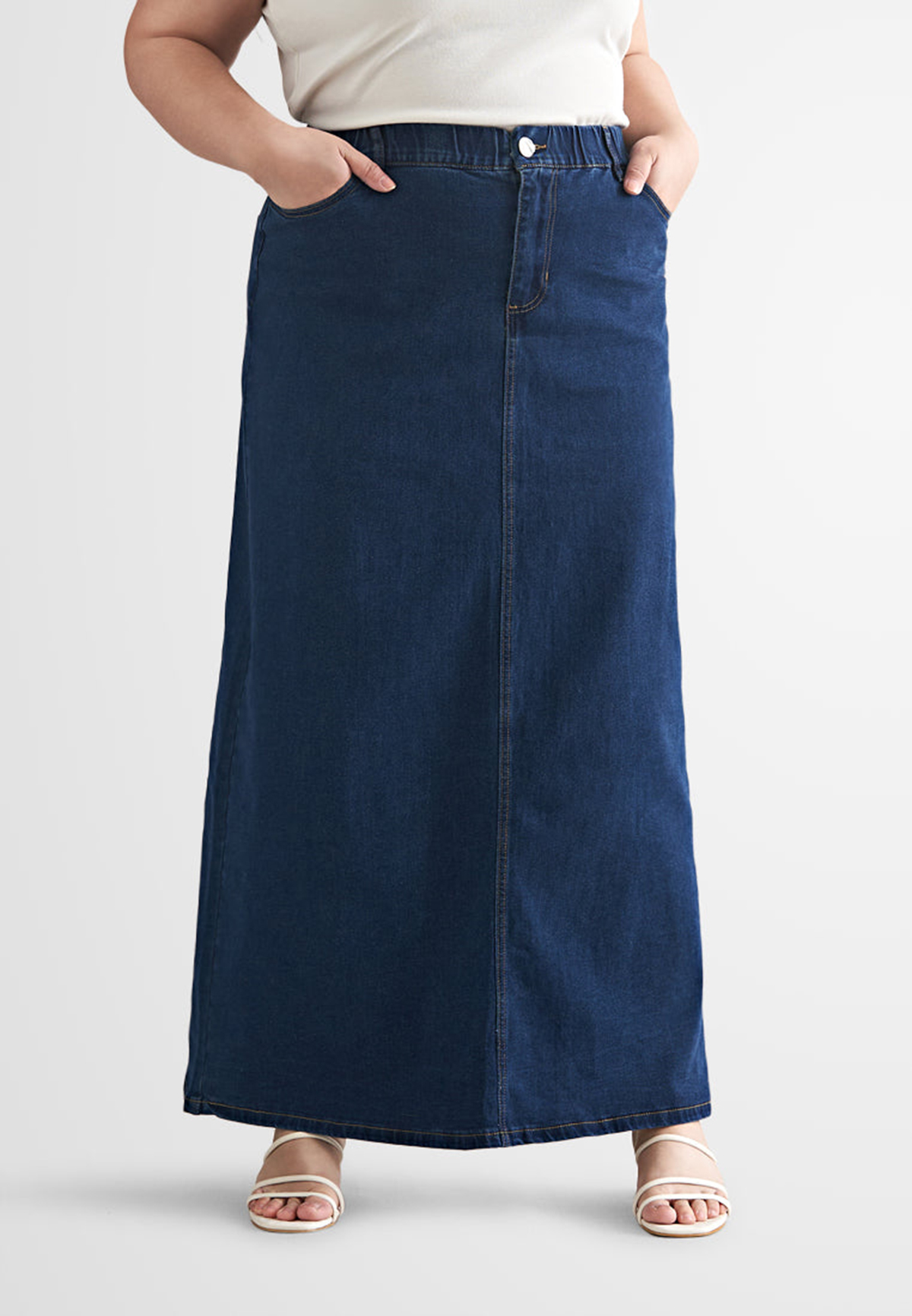 Straight Casual Denim Skirt