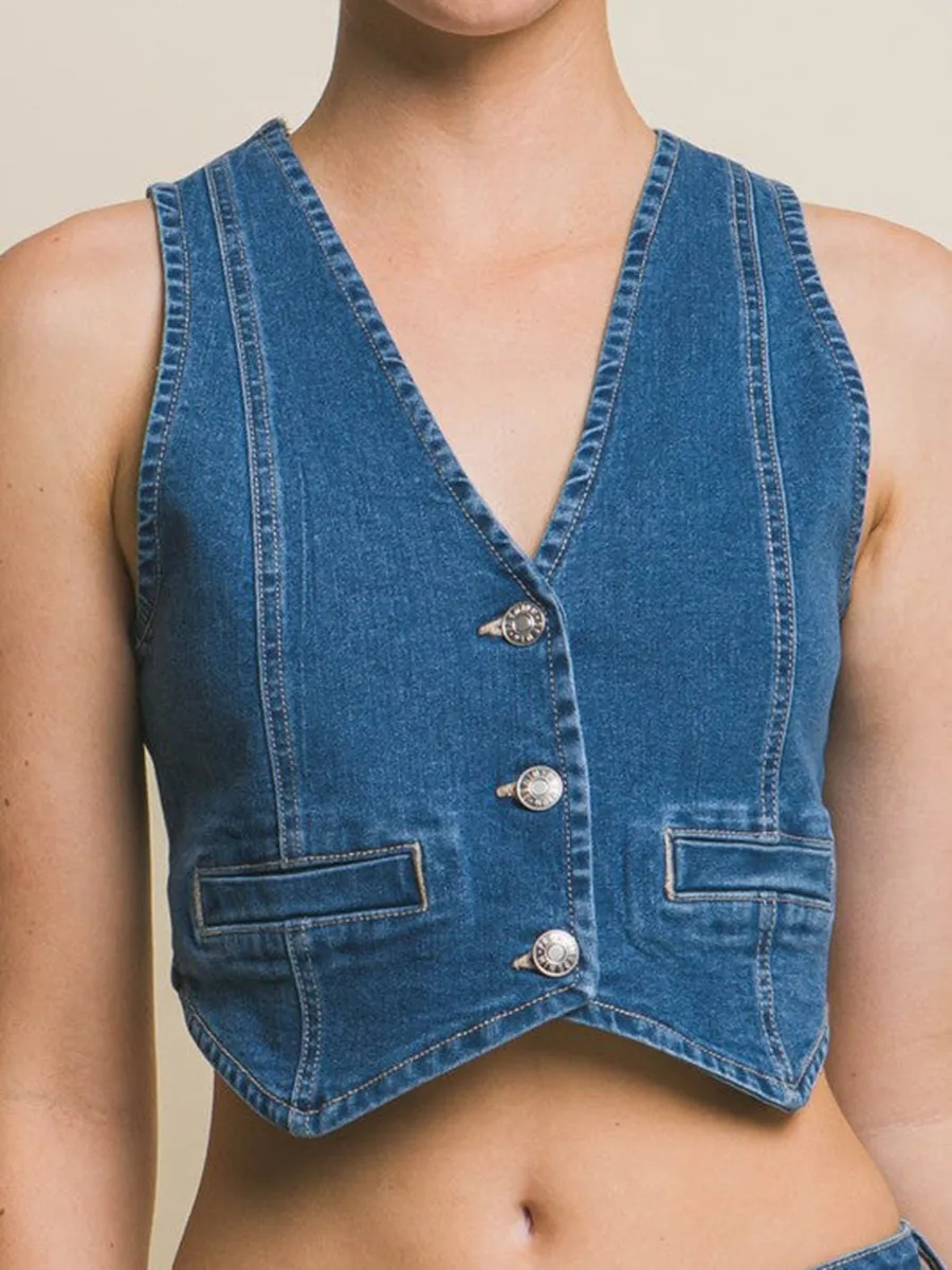 Casual Denim Vest