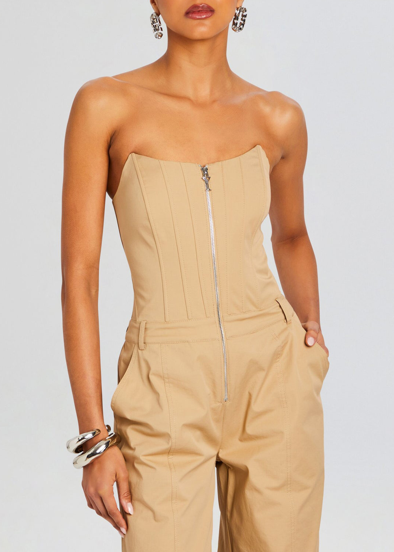 Stana Straight Neck Collar Jumpsuit