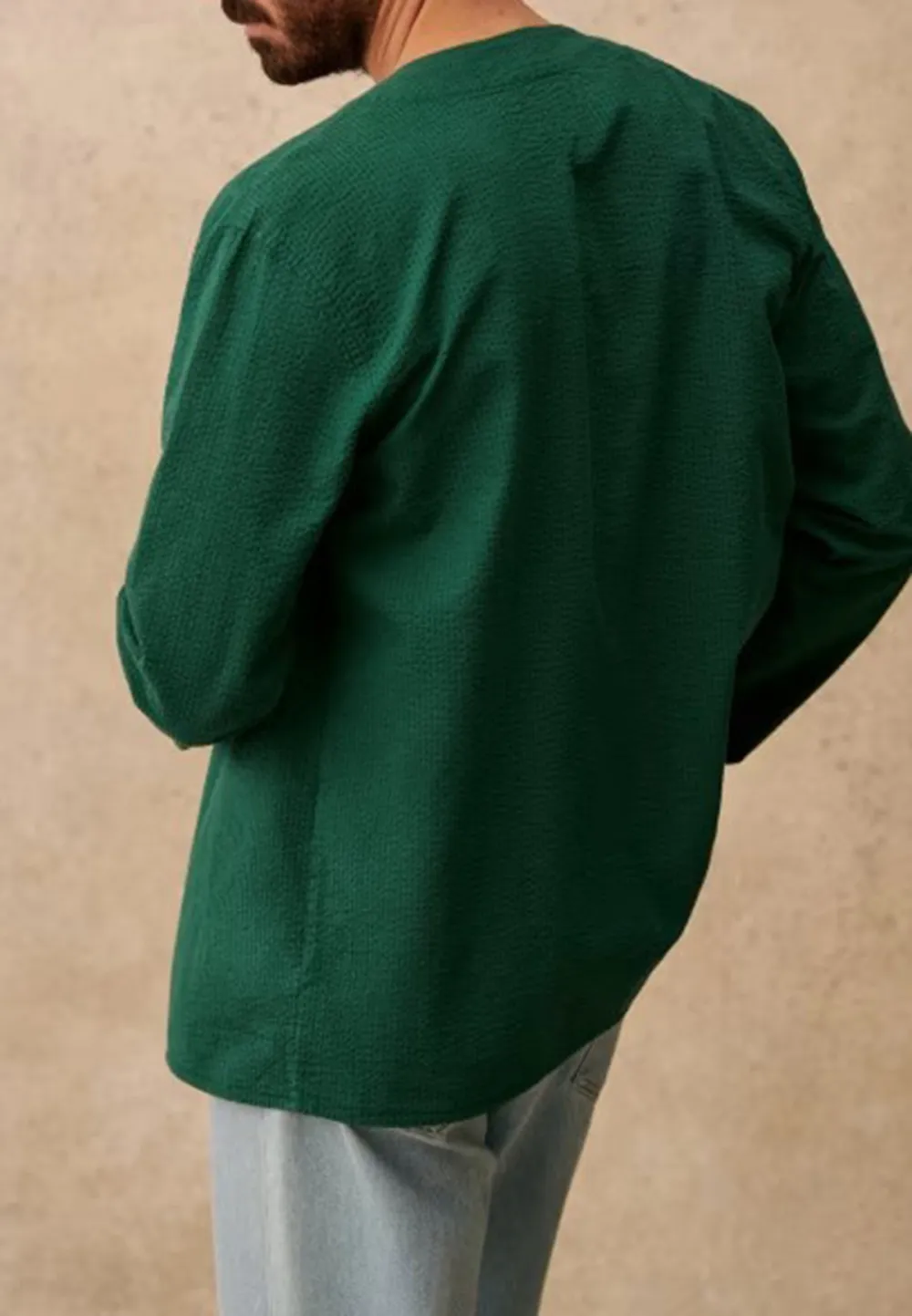 Clement Jacket-Green Seersucker