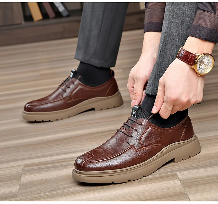 Men's Casual Hand Stitching Leather Arch Support Shoes（Buy 2 For Free Shipping）