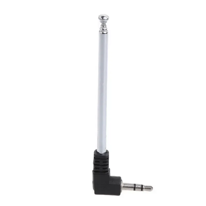 3.5mm Antenna FM AM Radio Telescopic 4 Sections Telescoping Antenna 1/8 inch Jack Plug Connector Retractable 8.5cm-25cm for Mobile Cell Phone BT Mini