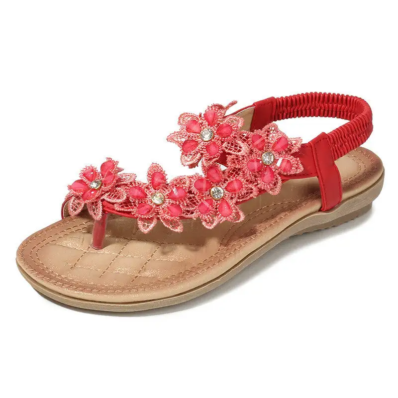 Cilool  Bohemian Style Vintage Classic Floral Sandals