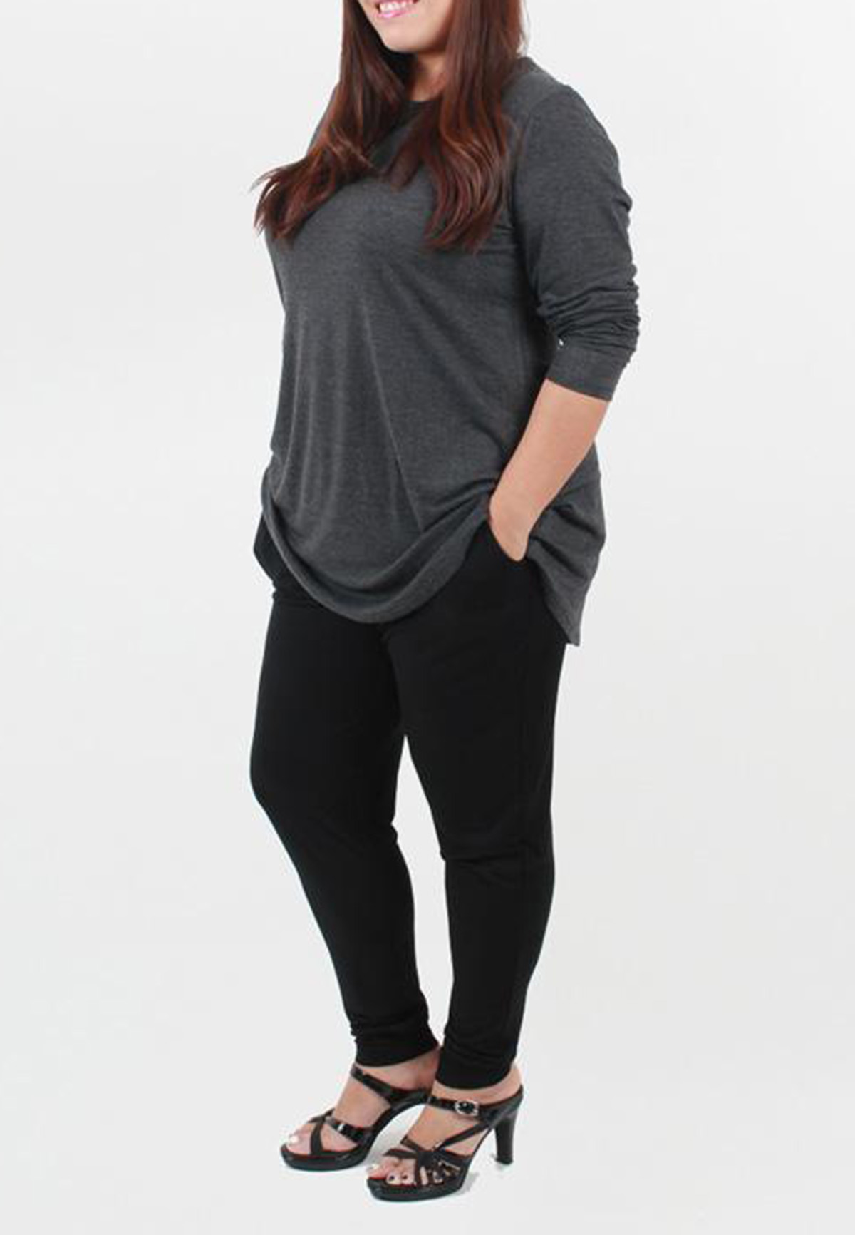 Relaxed Tapered Leggings - Black