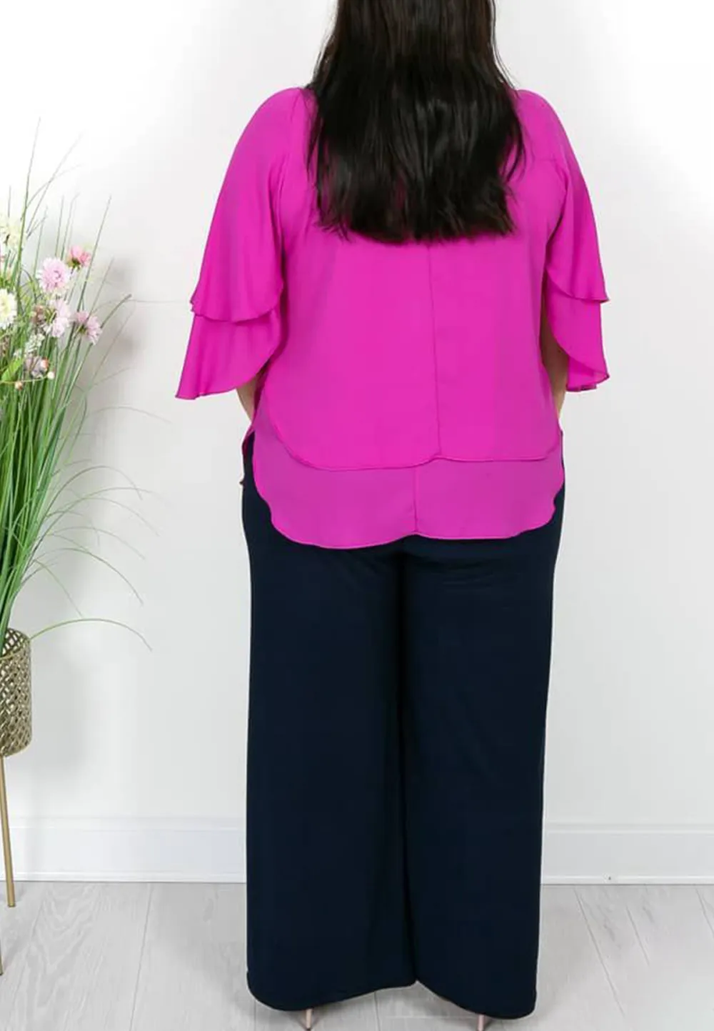 Fuchsia Bar Detail Occasion Top