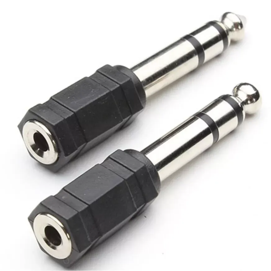 1/8 to 1/4 Adapter 1/4 inch 6.5mm 6.35mm Male to 3.5mm Female Stereo Jack 3 Pole 6.35 to 3.5 Adapter Audio Converter for Guitar Plug Amplifier Mix Hea