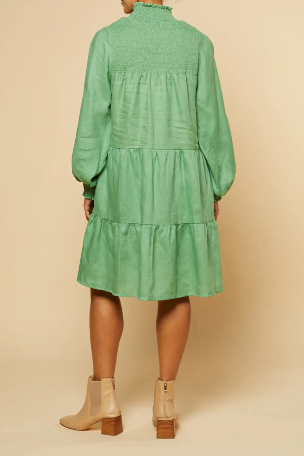 Lakey Long Sleeve Dress in Jadesheen