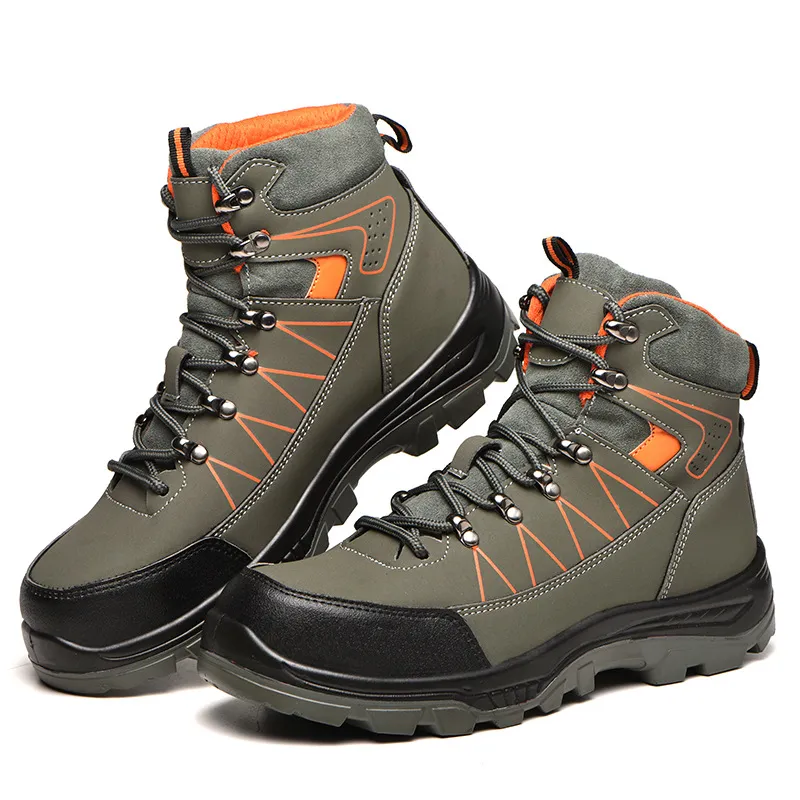 Men Steel Toe Cap Waterproof Safety Boots Outdoor Hiking Shoes (Durability Upgrade)