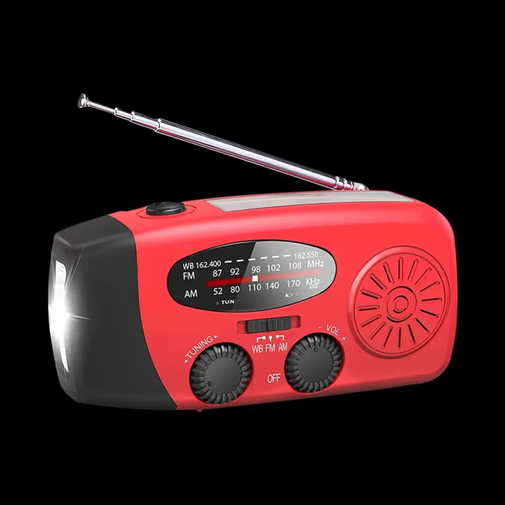 Multifunctional Radio Hand Crank Solar USB Charging FM AM WB NOAA Weather Radio Emergency LED FlashlightPower Bank