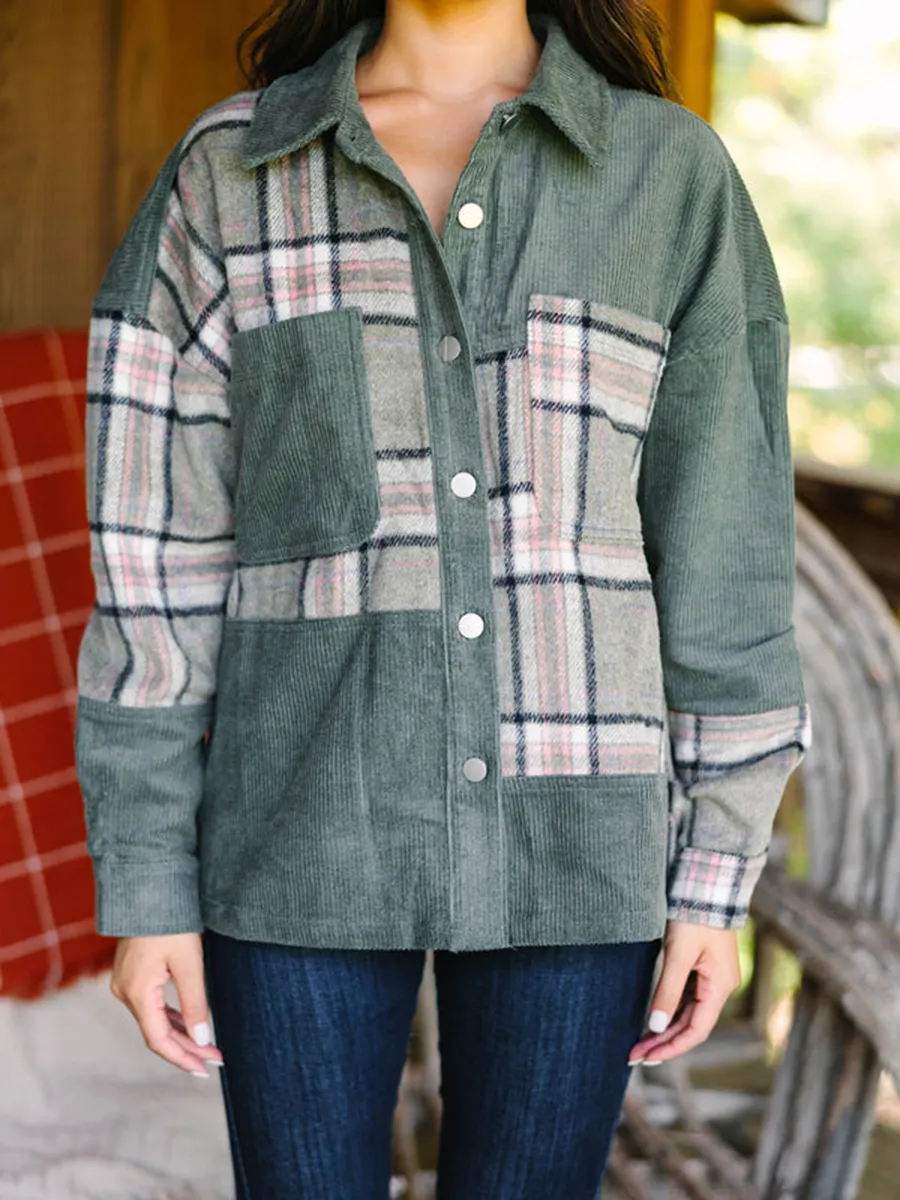 Green Plaid Shacket