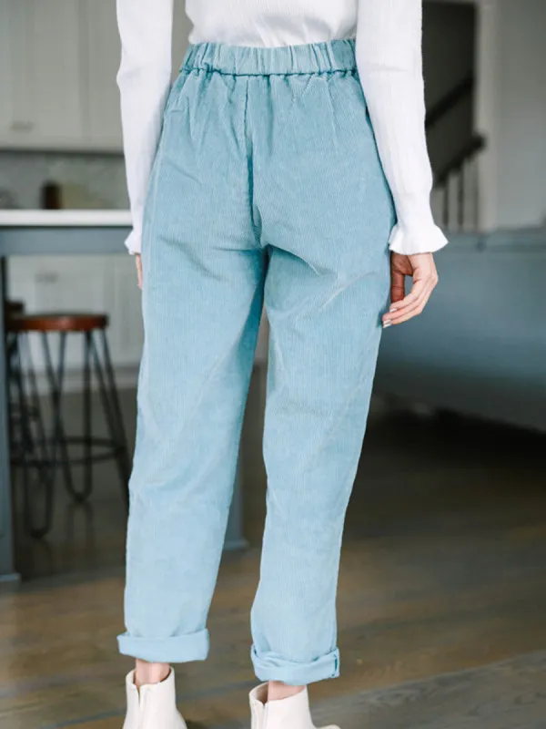 Blue Gray Corduroy Pants