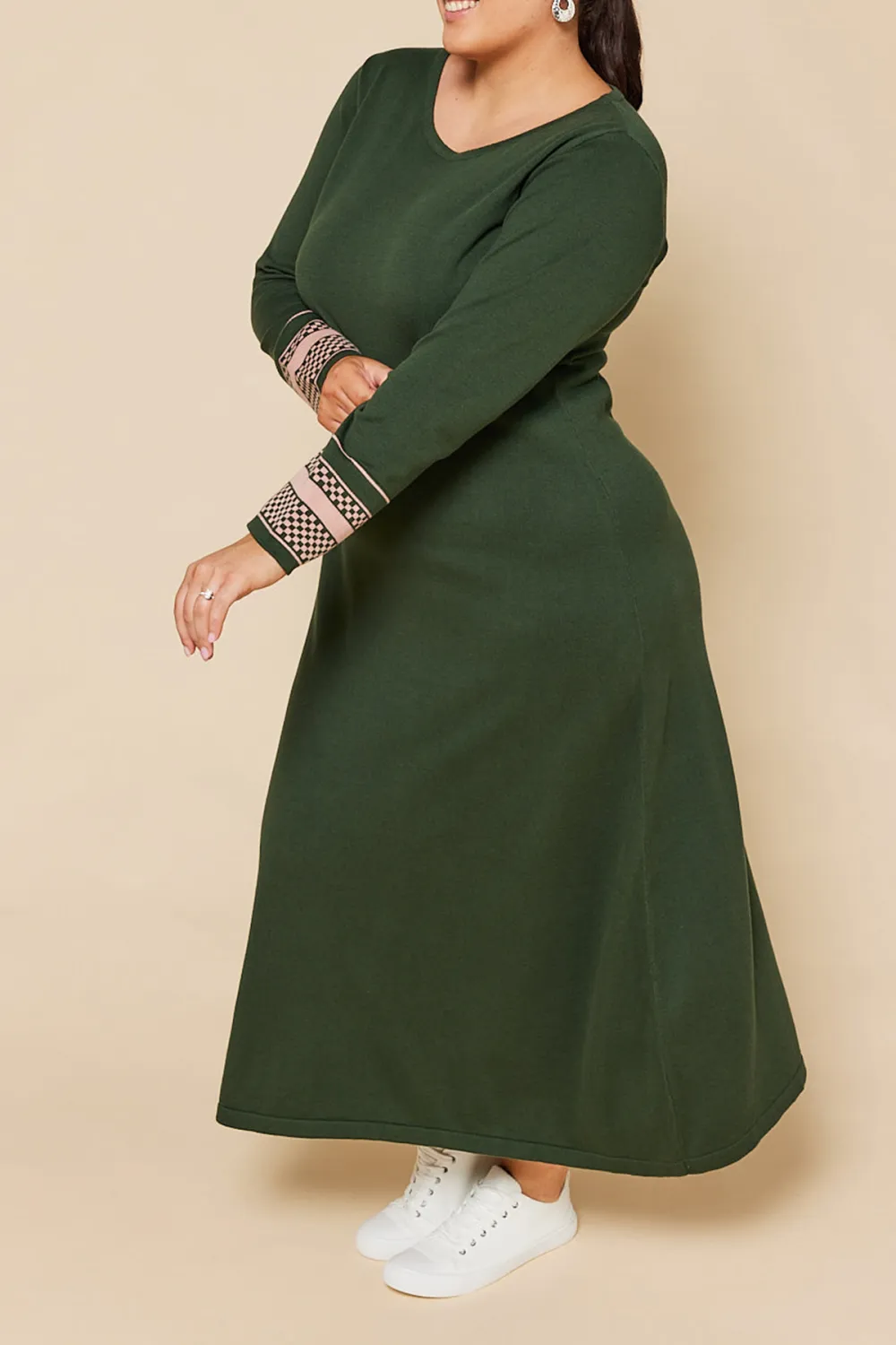 Binky Midi Dress in Olive