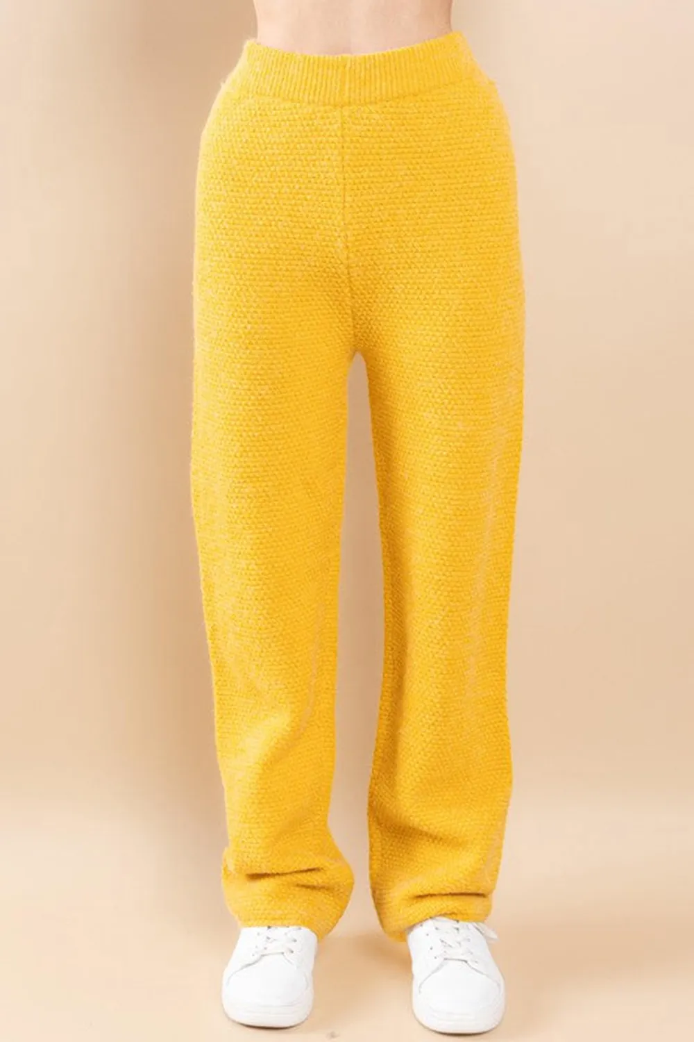 MUSTARD SWEATER TOP AND PANTS LOUNGE