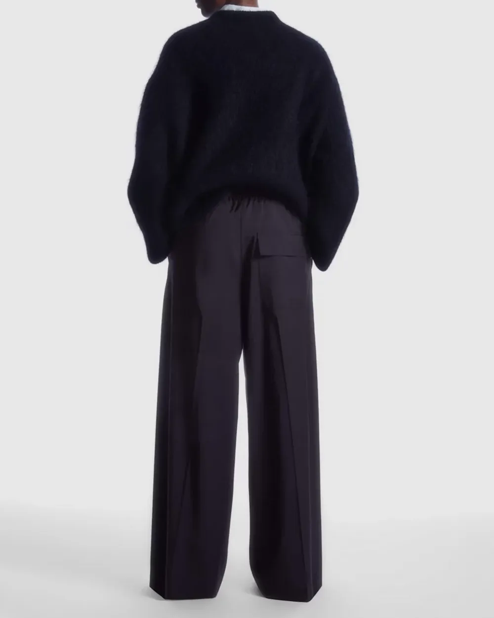 Voluminous Wide-Leg Wool Pants