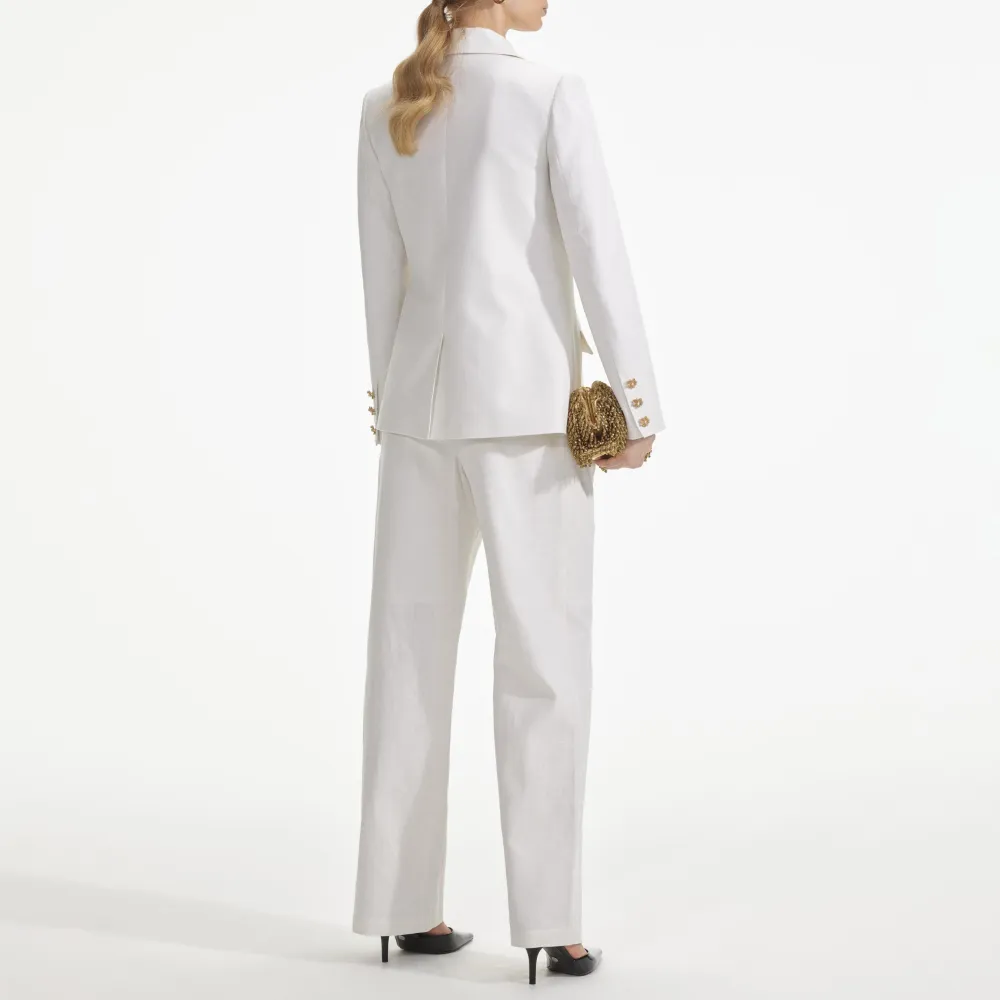 White Linen Trousers