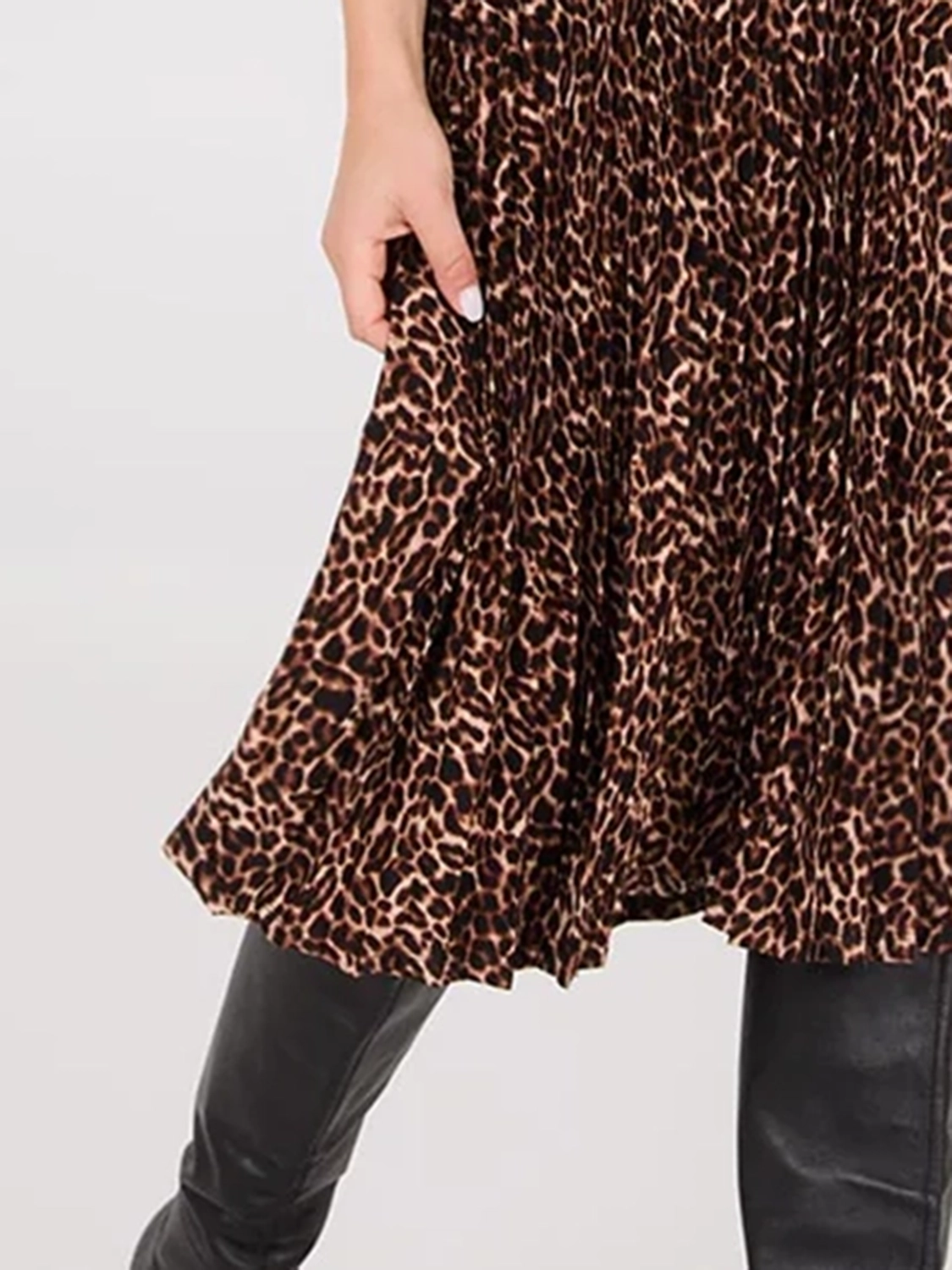 2-Fer Animal Print Belted Dress