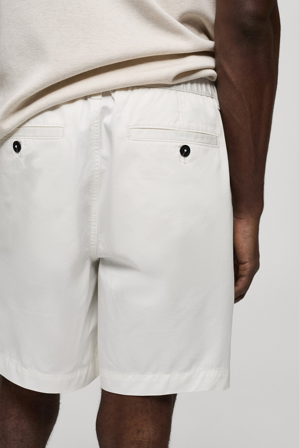 100% cotton drawstring bermuda shorts