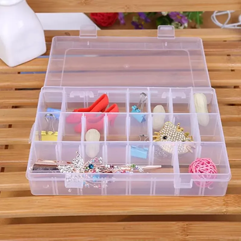 24 Compartments Storage Plastic Box Pill Cases organizer Jewelry Candy Storage Box Medicine Box Storage Case Container