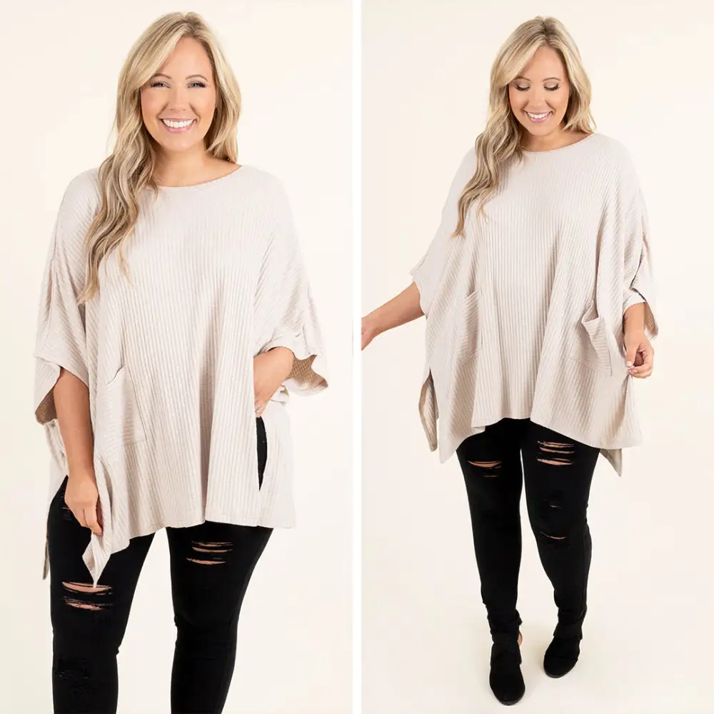 Chosen Path Poncho, Oatmeal