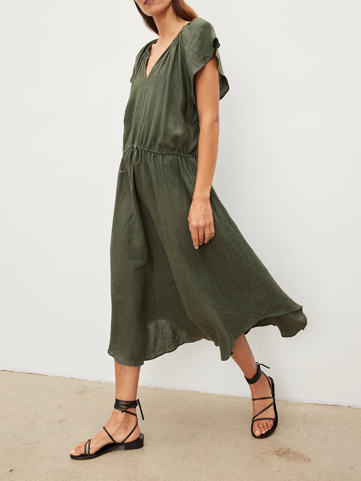 Pepper Linen V-Neck Dress