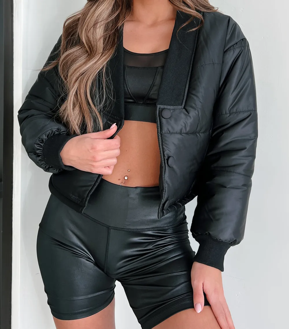 Might Surprise You Padded Crop Jacket