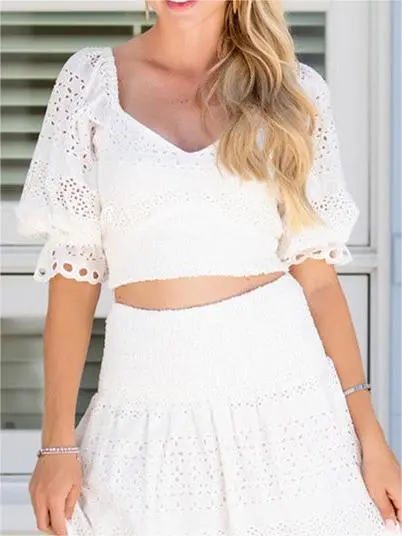 Cape Skirt / White Eyelet