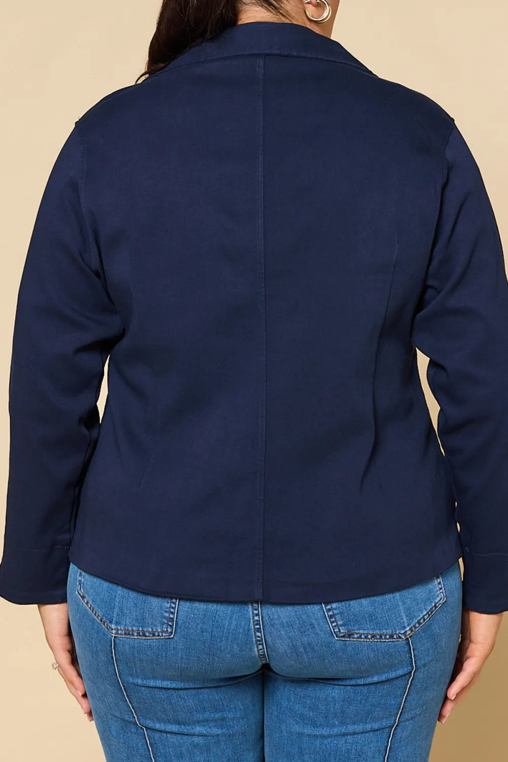 Adrift Ponte Blazer In Navy