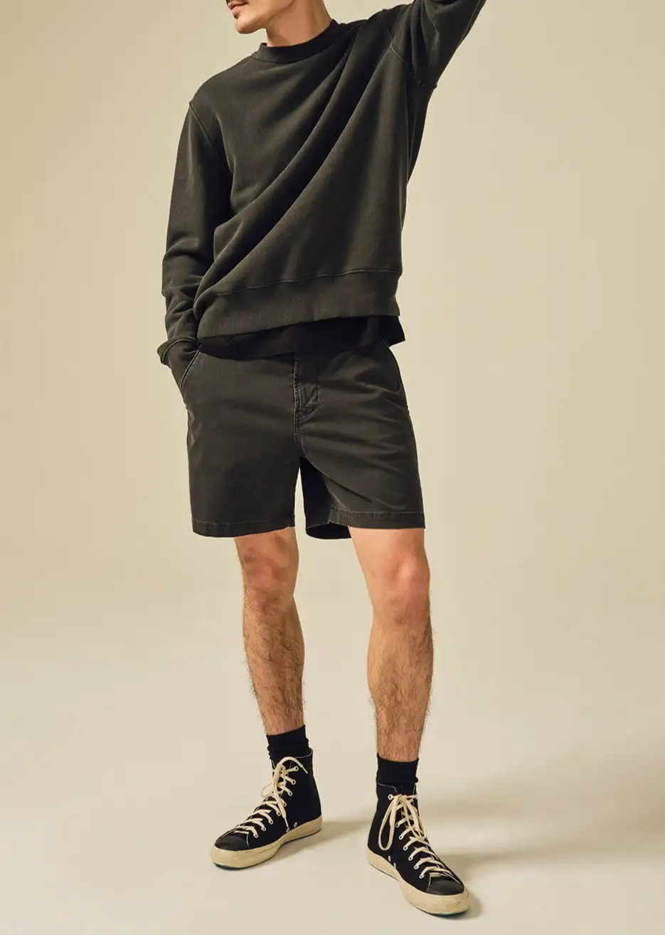 Finn Chino Short In Twill - Charred Cedar