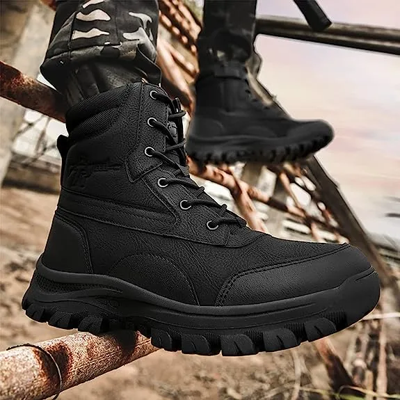 Men's Combat Boots Waterproof Non-Slip Tactical Boots Composite Safety Toe Work Boots