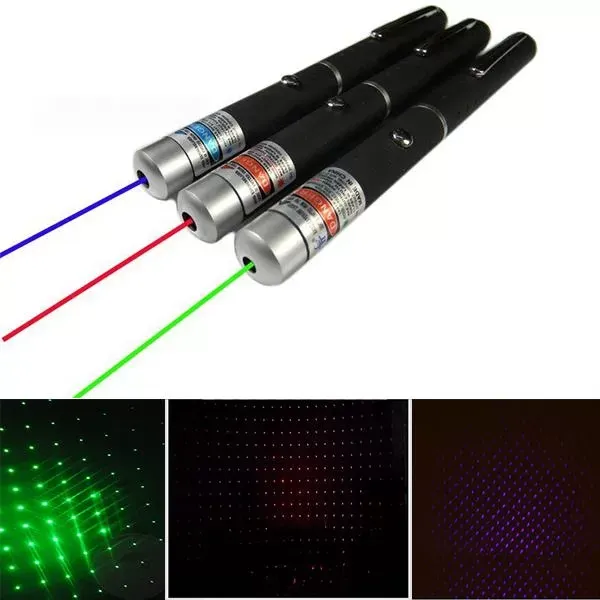 Powerful 5mW 532nm 650nm 405nm 455nm Green Blue Purple Red Light Lights Starry Star Beam Laser Pointer Pen Pens Pointers Lasers Tactical Pets Toy