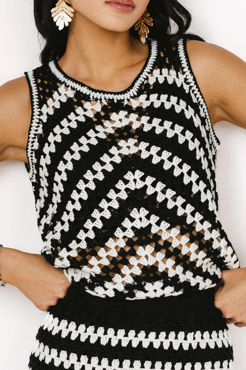 NORI CROCHETED SWEATER VEST