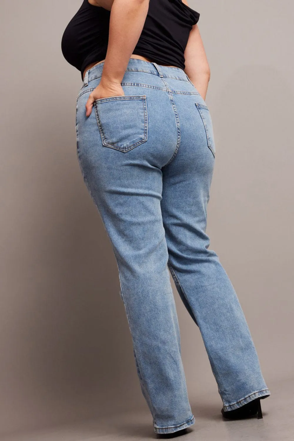 Denim Flare Jeans Mid Rise