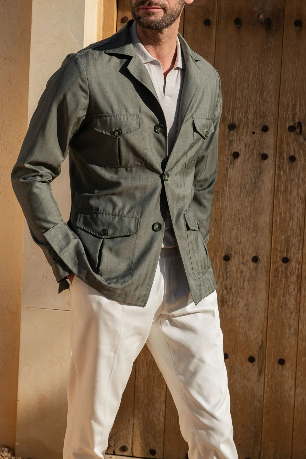 Green Solaro Safari Jacket