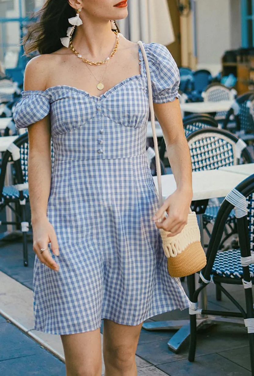 Maisy Dress - Blue Gingham