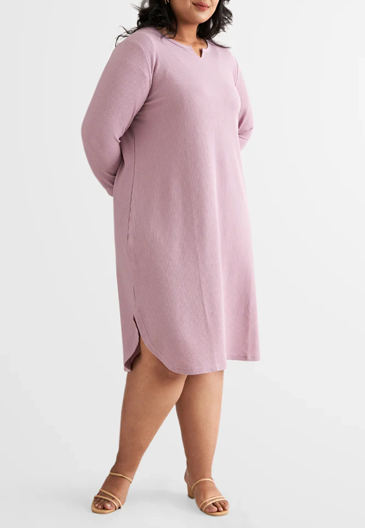 Willow Waffle Long Tunic Dress