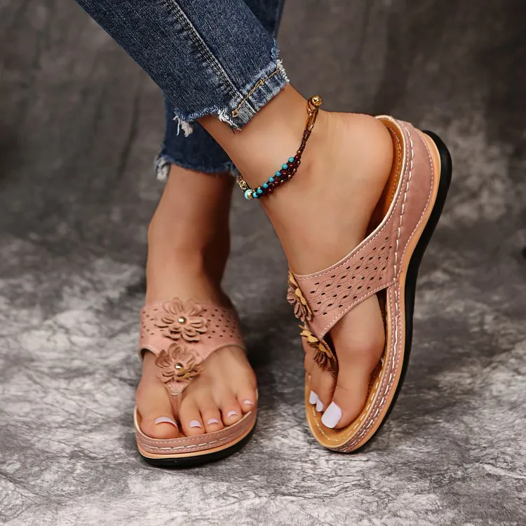 Cilool Sandals With Arch Support Anti-Slip Wedges Sandals