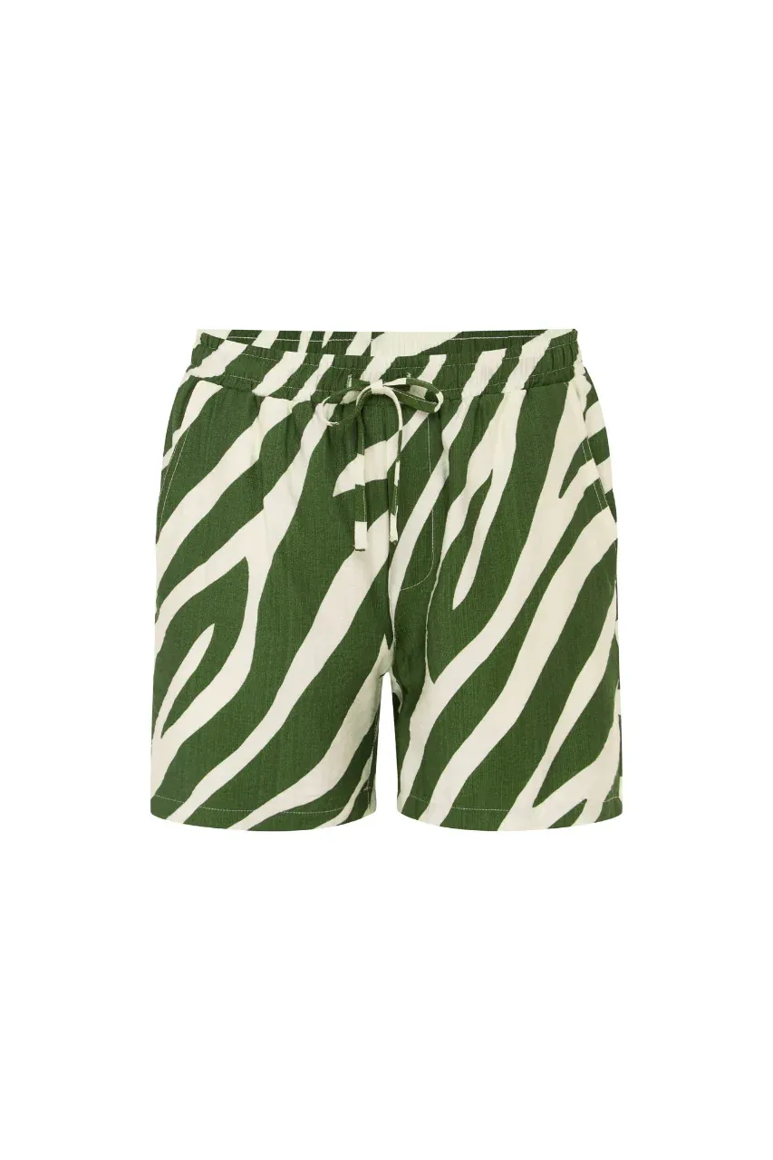 ZEBRA PRINT GREEN ABE SHORT