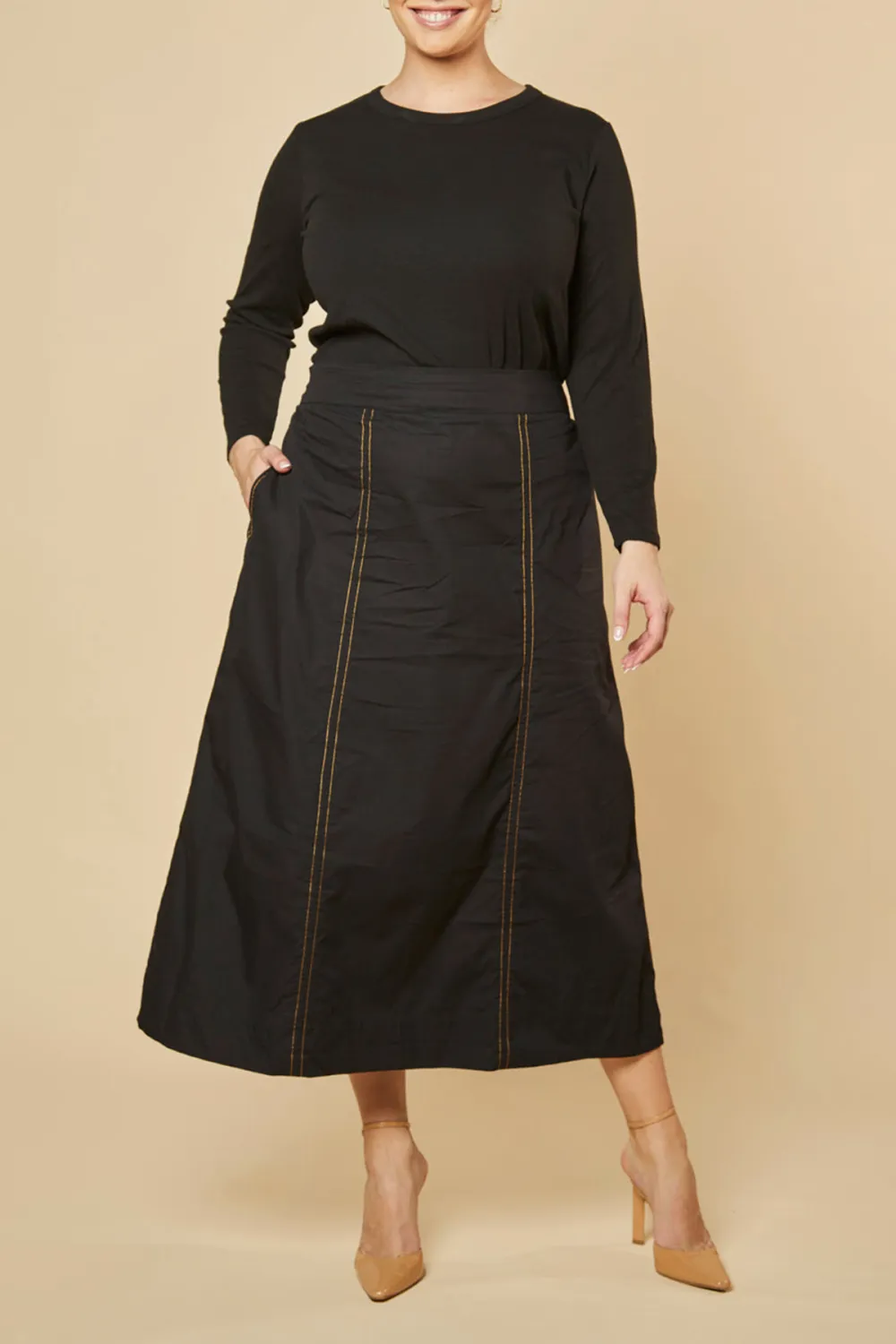 Maddy A-Line Skirt in Tiramisu