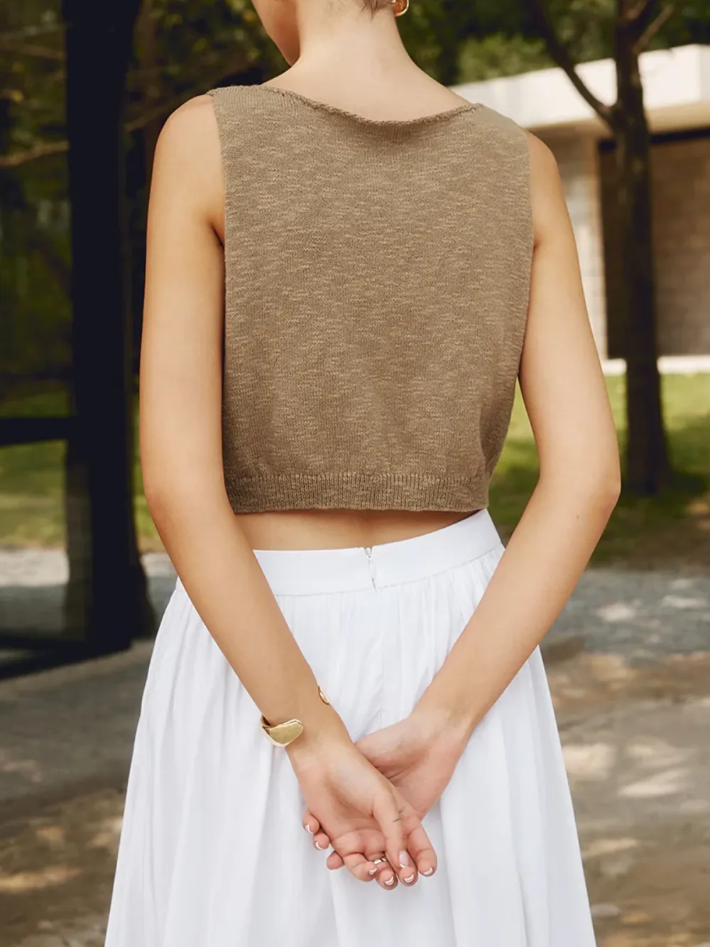 Cotton Blends Crop Top