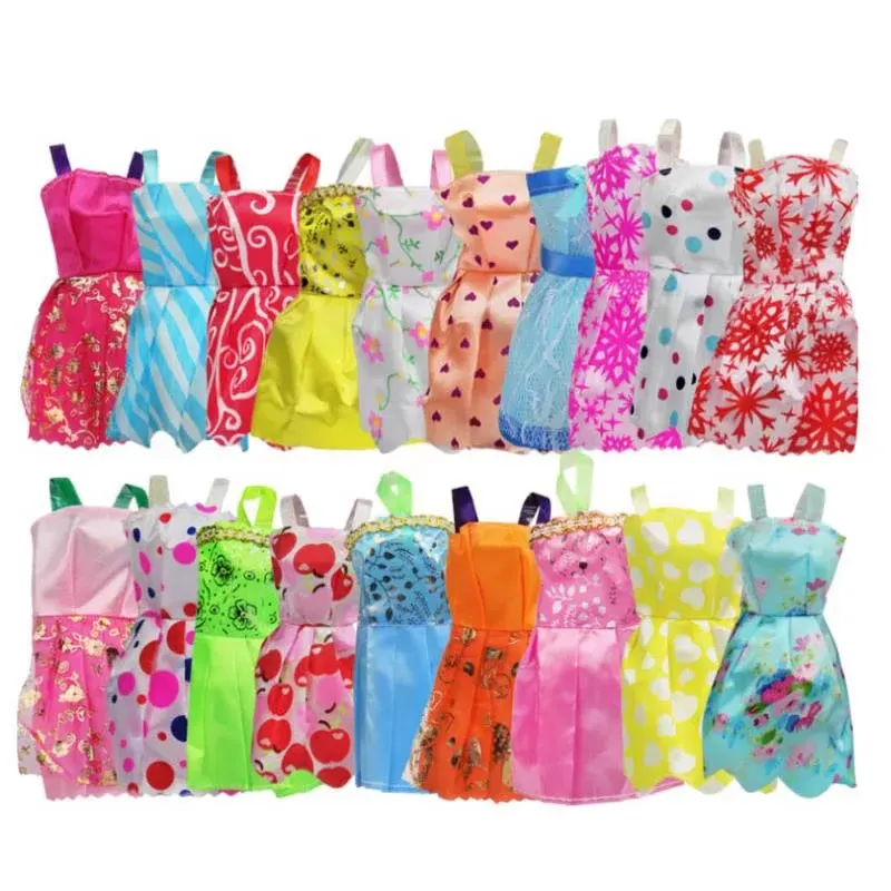 10PCS/set Mixed Style Handmade Doll Fashion Summer Party  Dress cute Dress 6