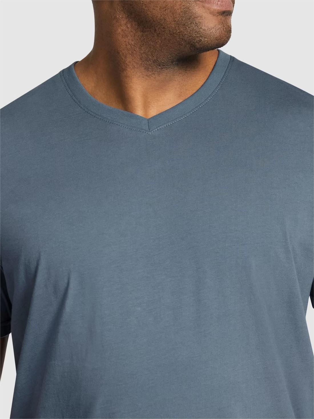 DARK BLUE ESSENTIAL V NECK TEE