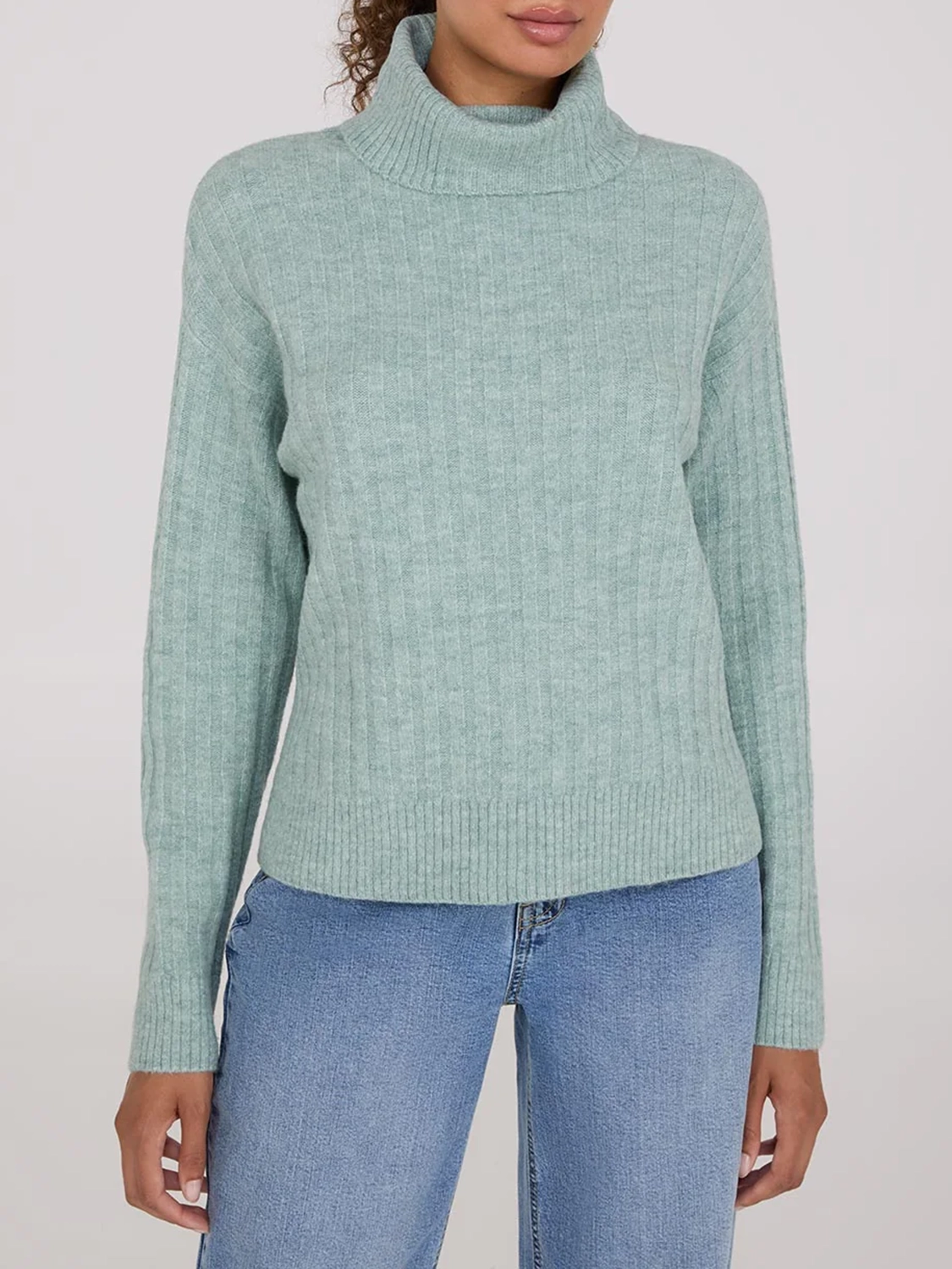 Ribbed Turtleneck Sweater