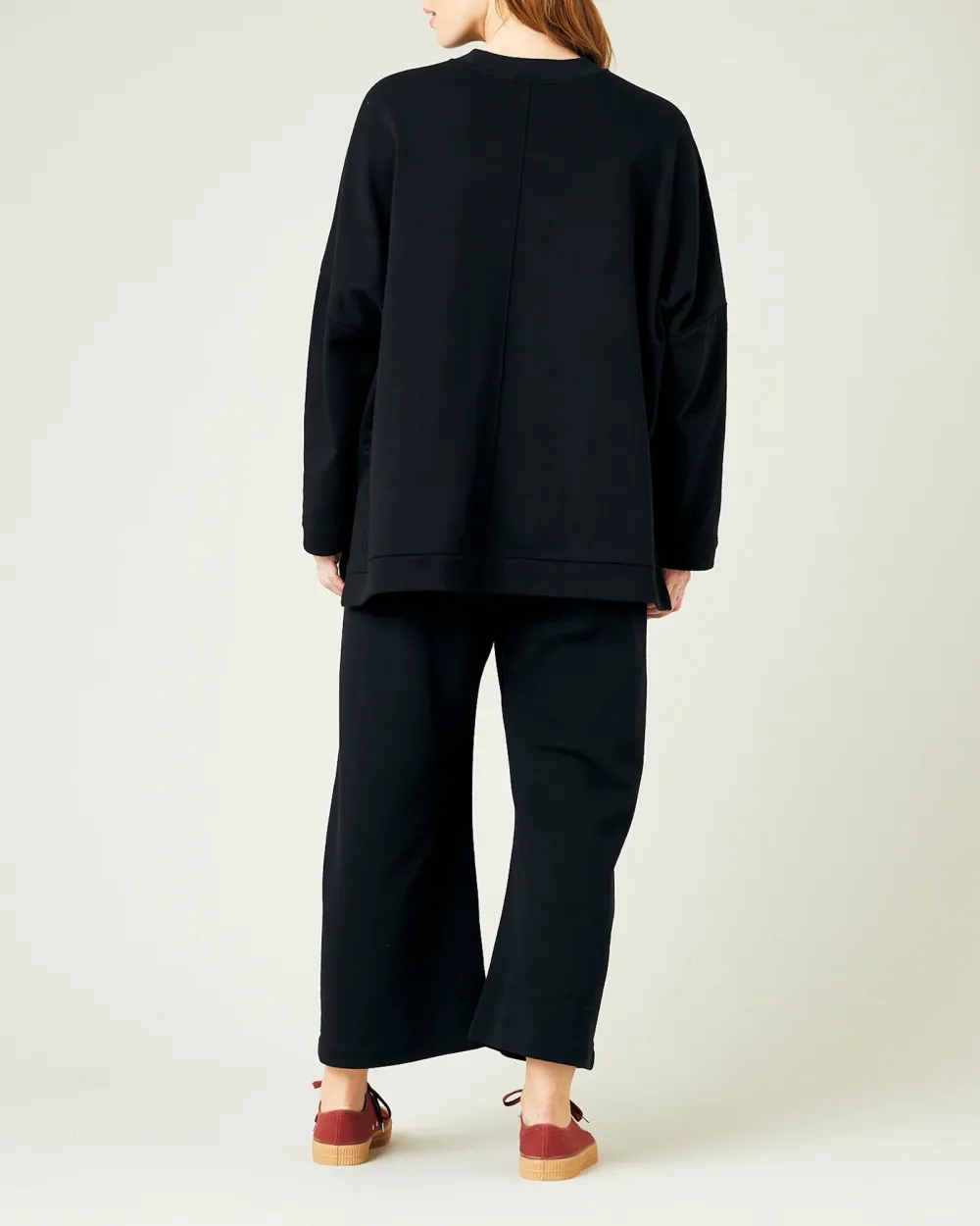 BLACK JERSEY TROUSERS