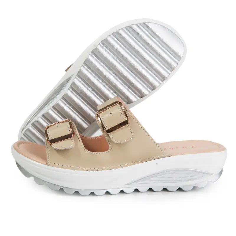 Cilool Summer Women Wedge Open Toe Sandals